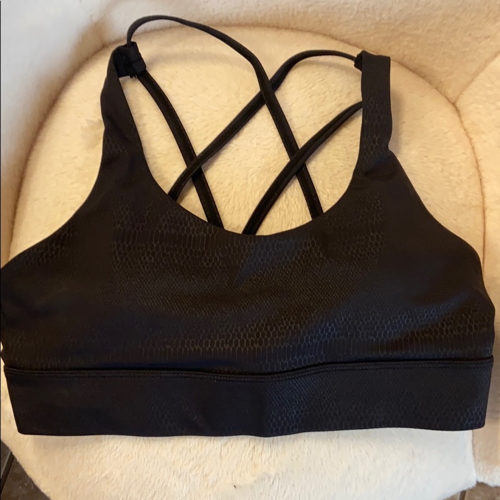 Black Zyia strappy racerback sports bra
